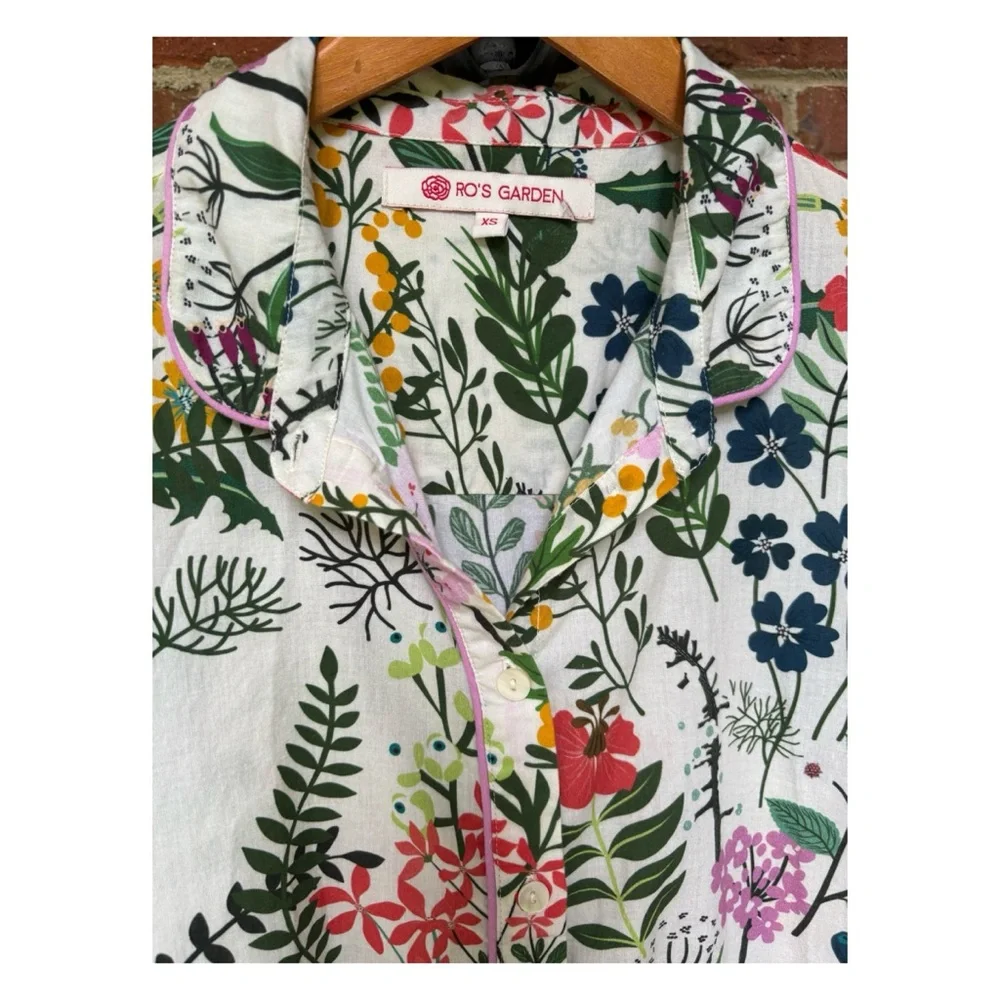 NWOT Anthropologie RO’s Garden Lounge Set in Floral Viola  Size XSmall - Picture 9 of 16